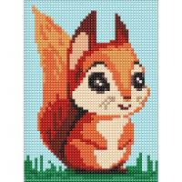 Алмазна мозаїка без підрамника для дітей "Чарівна білочка" AMM1031, 15х20 см