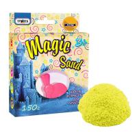 Кінетичний пісок Magic Sand, з формочкою, 150 г (жовтий) Strateg 39306