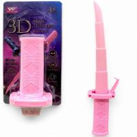 Меч пластиковий, телескопічний, 36 см (рожевий) MIC 889C