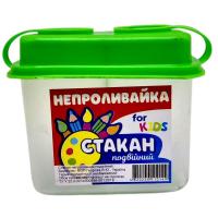 Непроливайка подвійна з кришечками 10*8,5*6,5 см (ЗЕЛЕНА) MIC 42644