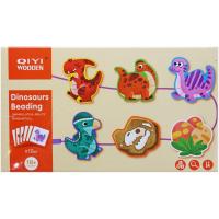 Деревʼяна гра-шнурівка Динозаврики MIC WD13014