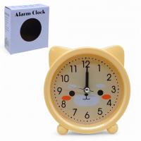 Годинник-будильник дитячий настільний Котик, жовтий MIC 634ЛК