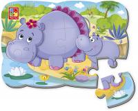 Магнітні пазли Бегемотики, 12 деталей (укр) Vladi Toys VT3205-76