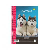 Блокнот для записів Б-Л4-40-5, 40 аркушів, клітина, пружина збоку