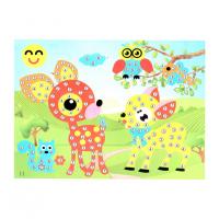 Дитяча мозаїка за номерами "Оленята" 13-126-17 різнокольорові камінчики