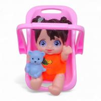 Пупс гумовий, рухливі кінцівки, в переносці (вид 1) MIC 5140