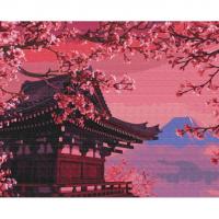 Картина по номерах Сакура на заході сонця 40х50 см Linera LR-00135
