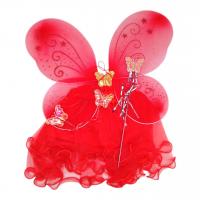 Костюм карнавальний Метелик (крила, спідниця, обруч, паличка), червоний MIC aa2432