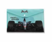 Папка на кнопці А4 Спортивні машини 18 мкр (ЗЕЛЕНИЙ) Канцмир 8840