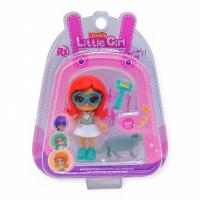 Лялька Little Girl, 9 см, з тваринкою (помаранчева) DreamMakers 8910-E35