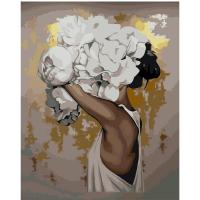 Картина за номерами Дівчина в трояндах Оптифрост 0254