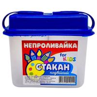 Непроливайка подвійна з кришечками 10*8,5*6,5 см (СИНЯ) MIC 42644
