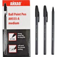 Ручка кулькова АЙХАО Original чорна (50 шт) MIC HA-555-50black