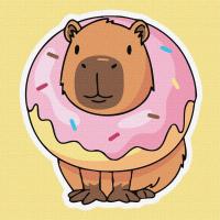 Картина за номерами Солодкий капібара 30х30 см Ідейка KHO6742