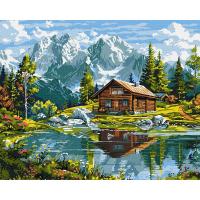 Картина по номерах Затишний котедж 40х50 см Ідейка KHO6351