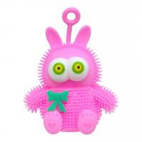 Антистрес-світяшка Зайчик (10 см) рожевий MIC MS-23-101B