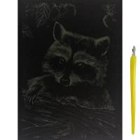 Гравюра Gold Metallic: Єнот (А5) Економ Danko toys ГрА5