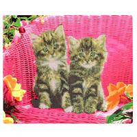 Алмазна мозаїка "Пухнаті близнюки" 178195  картон, неповна викладка 21х25 см