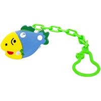 Кліпса для пустушки з ланцюжком Рибка (зелений) MiC РК 211