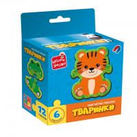 Гра розвиваюча пазли магнітні Тваринки Vladi Toys VT1733-04