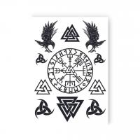 Тимчасові тату-перебивки Валькнут та руни Tattooshka LB-183