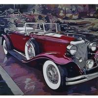 Картина по номерах Ретромобиль 40х50 см Оптифрост 0548