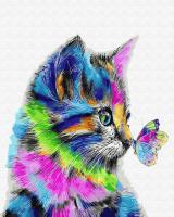 Картина за номерами. Brushme "Котик у фарбі" GX28359, 40х50 см