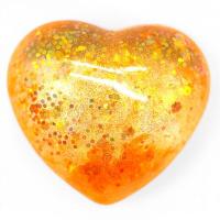 Антистрес жуйка-тягучка Сердечко 5 см, помаранчевий MIC KA-23-1967