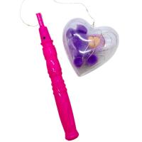 Світяшка Сердце з лялькою-брелоком (ФІОЛЕТОВА) на паличці MIC PR1369