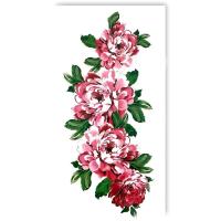 Набір тимчасових тату Кольорові півонії Tattooshka QC-695