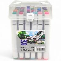 Набір скетч-маркерів, 24 штуки, у пластиковому боксі Touch yuze 2019-24W