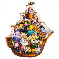 Пазл-вкладиш Бегемотики-пірати Ubee ПСД083