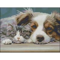 Алмазна мозаїка "Пухнастики" ZAV3040-19 без підрамника 30х40 см