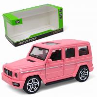 Машинка металева Mercedes G-клас із серії Автопром, двері, інерція (рожева) Автопром AP74146