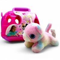 Кошеня з переноскою Plush Pet House (малиновий) MIC DR5109
