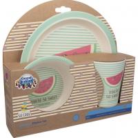 Набір посуду бамбукового SO COOL (3 ел) рожевий Canpol babies 9/226_pin