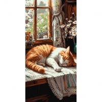 Картина за номерами Рудий котик 40*80 см Origami LW5163