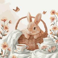 Картина за номерами "Кролик та порцеляна" 11724-AC 40х40 см