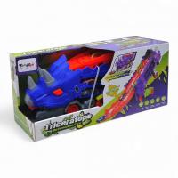 Трейлер-запуск Динозавр: Трицератопс, 2 машинки (синій) TengYao ZS-222