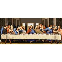 Картина за номерами Тайна вечеря - Леонардо да Вінчі 30х70 см Ідейка KHO8423