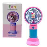 Вентилятор Sanrio Hello Kitty / Хелоу Кітті, Аніме / Anime акумулятор: 14.2V, USB, легкий корпус, низький шум, підставка, в коробці (рожевий) MIC 202-3
