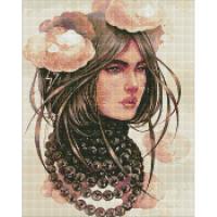 Алмазна мозаїка "Хмарливі думки" ©lesya_nedzelska_art Ідейка AMO7373 40х50 см