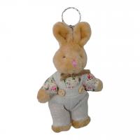 Брелок мʼякий Зайчик в одежині: Він MIC 808-4ЛК