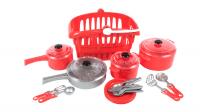 Набір посуду в кошику Kristinka 2, 24 ел (червоний) Orion 158