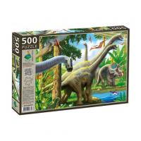 Пазли Динозаври, 500 елементів, 47 х 33 см Київська фабрика іграшок 83477