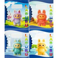 Зошит кольоровий 18 аркушів, клітинка Labubu (20 штук в упаковці) Мрії Збуваються Labubu-18K