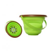 Дитяче іграшкове складане відерце "Фрукти" 6911N(Green) зелений