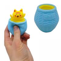 Іграшка-антистрес Котик у кошику (блакитний) MIC KA-23-748