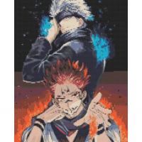 Алмазна мозаїка Аніме. Магічна битва 40х50 см Origami OD30210