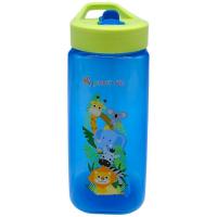 Поїлка зі складним носиком та силіконовою соломкою 420 мл (СИНЯ) Lindo 7223